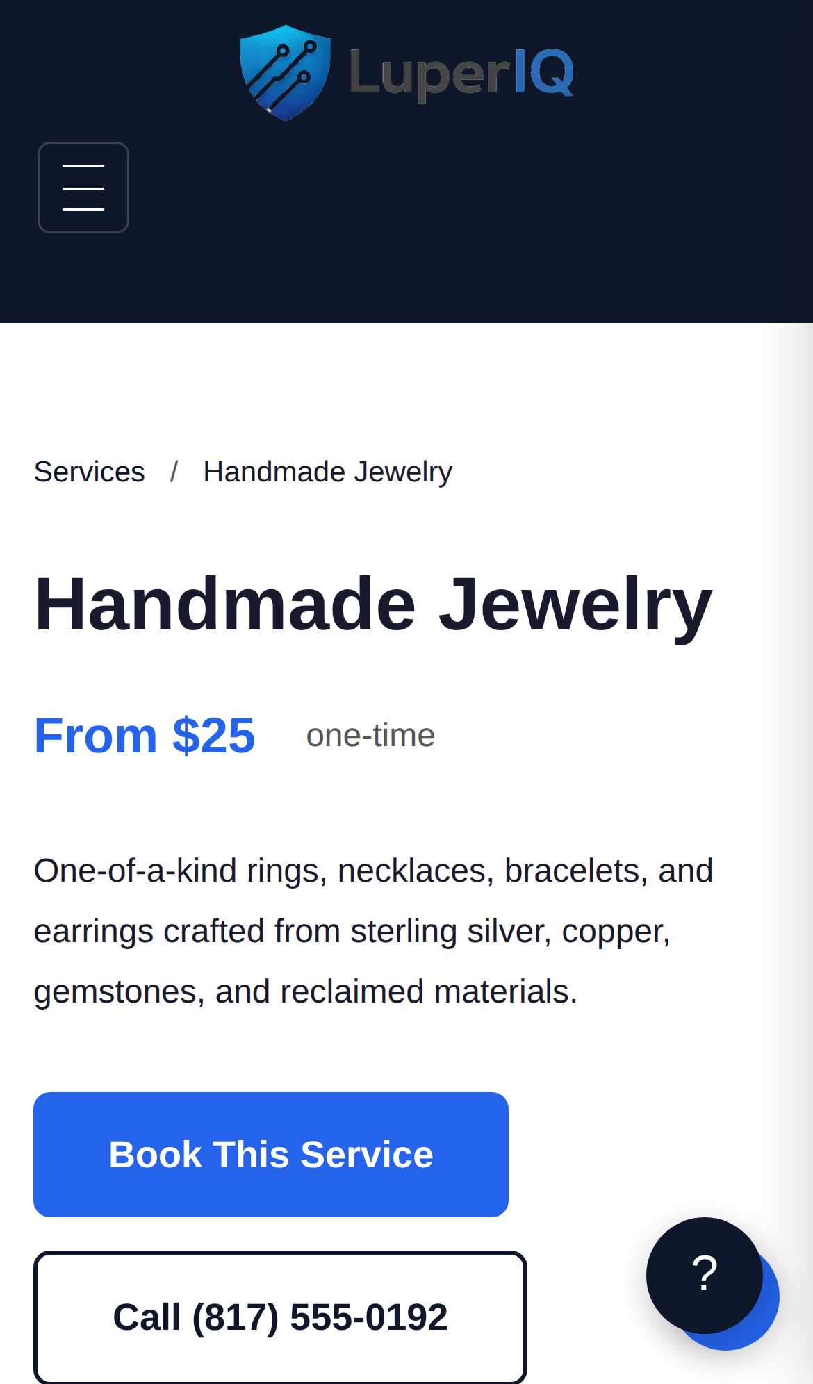 Artisan Market Demo mobile feature