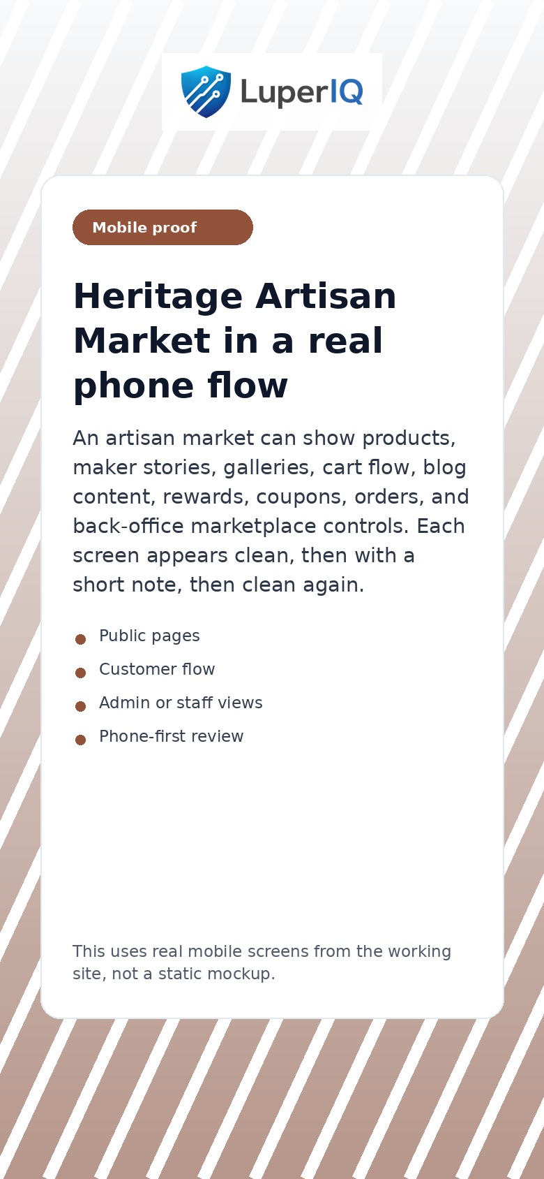Artisan market site demo