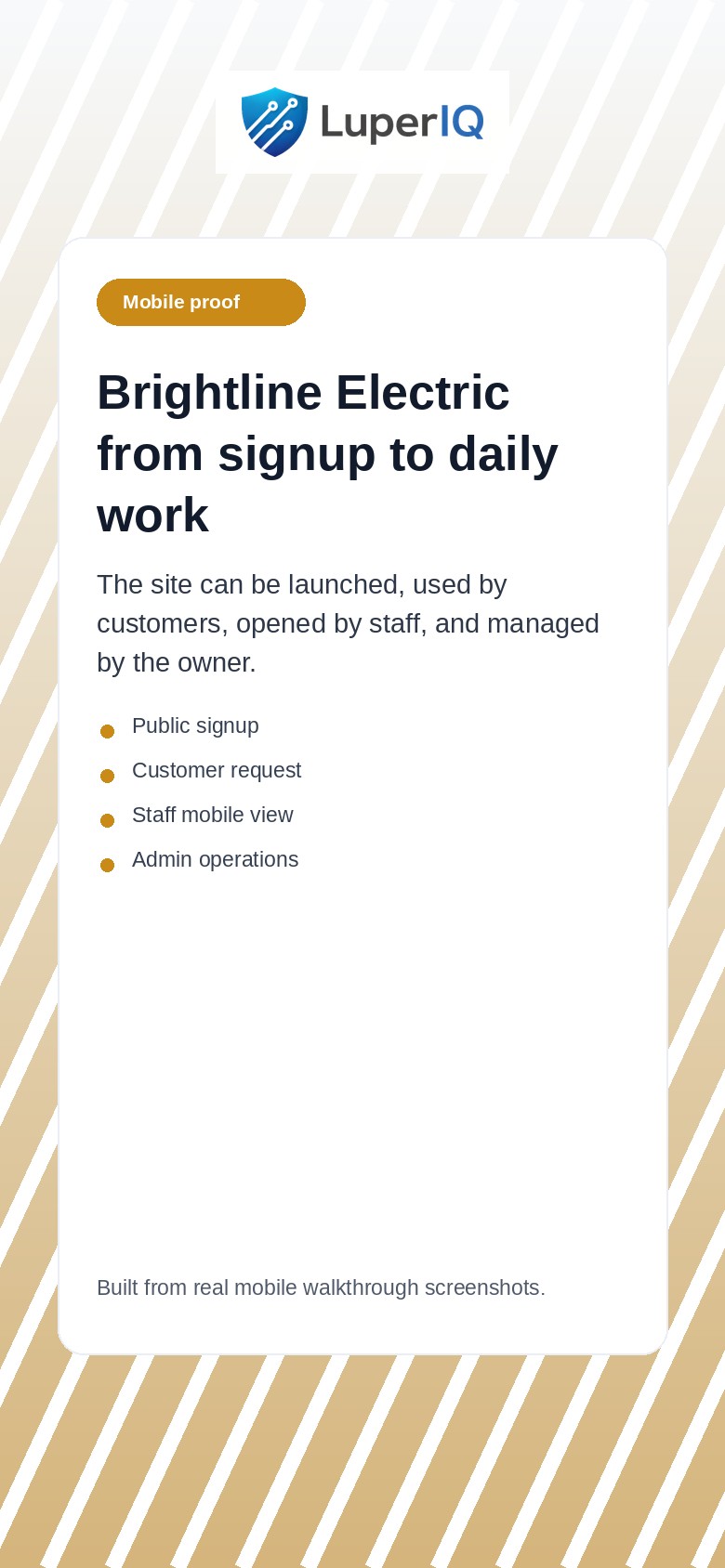 Mobile Electrical workflow walkthrough preview